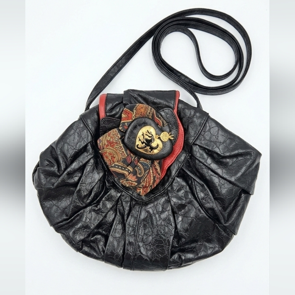 Colini New York 80's Black Leather Puff Women's Bag